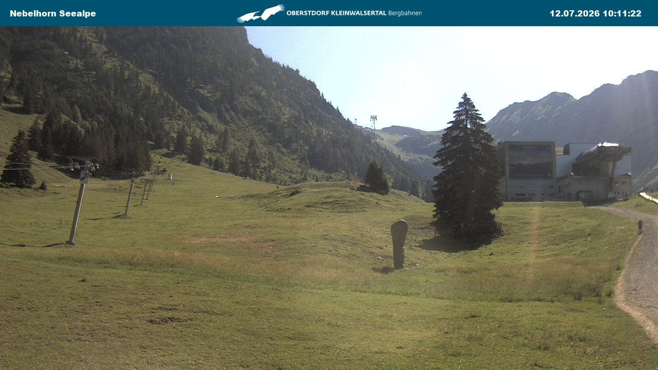 Archiv Foto Webcam Nebelhornbahn Mittelstation