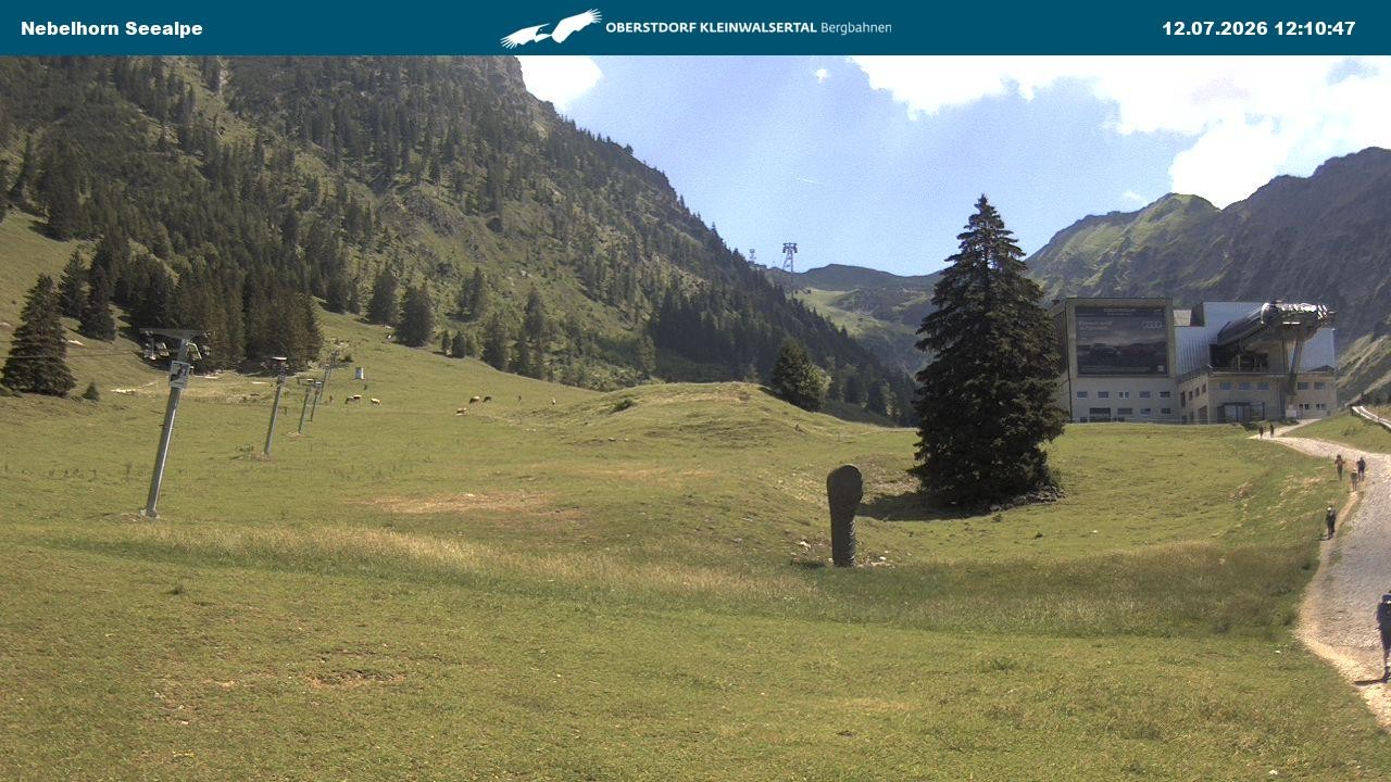 Archiv Foto Webcam Nebelhornbahn Mittelstation