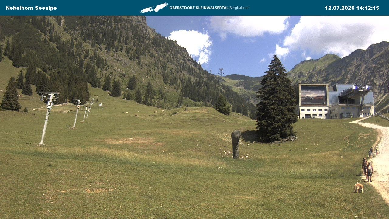 Archived image Webcam Cable car Nebelhorn station Seealpe