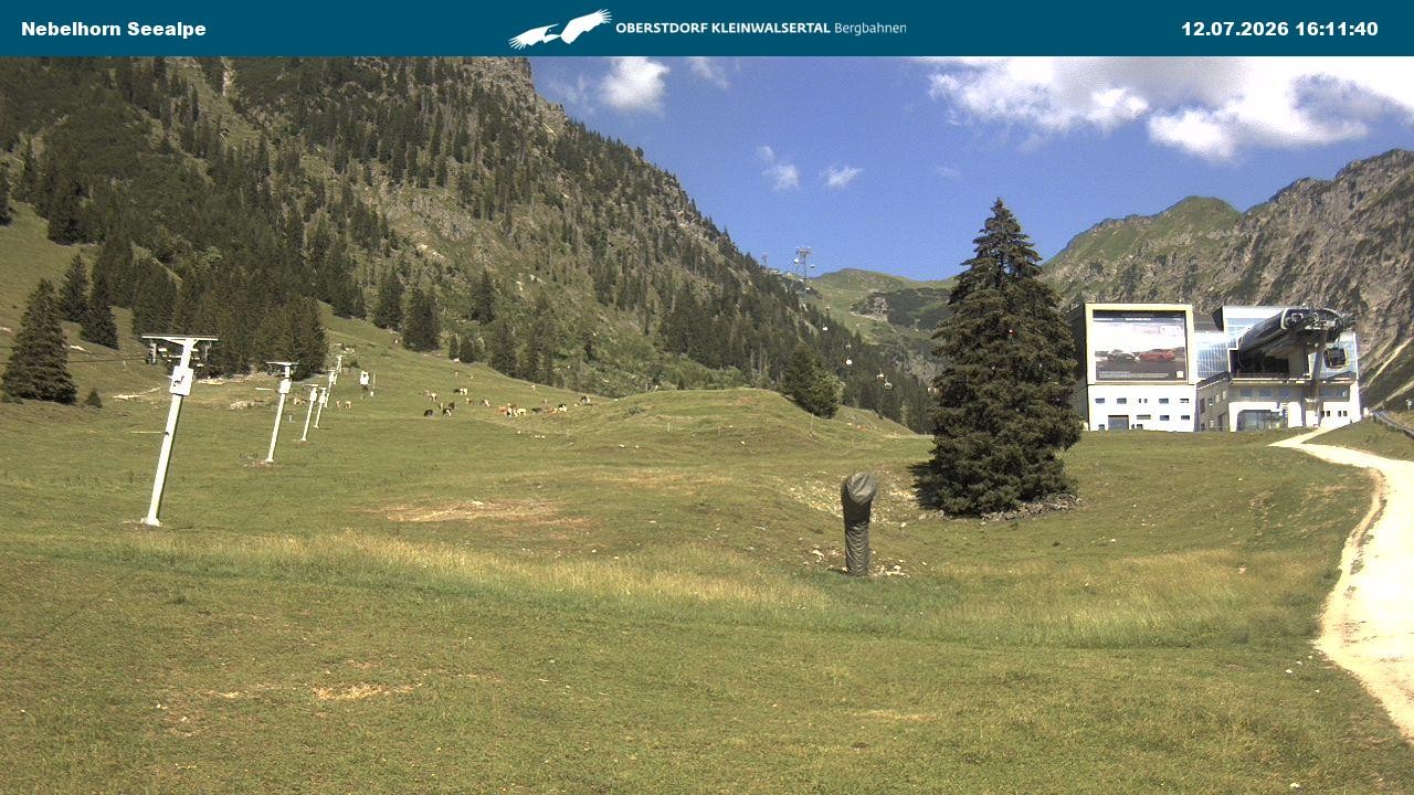 Archiv Foto Webcam Nebelhornbahn Mittelstation