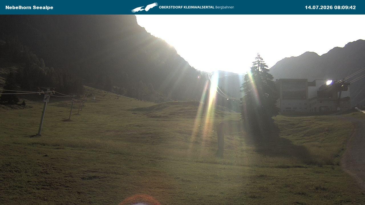Archiv Foto Webcam Nebelhornbahn Mittelstation