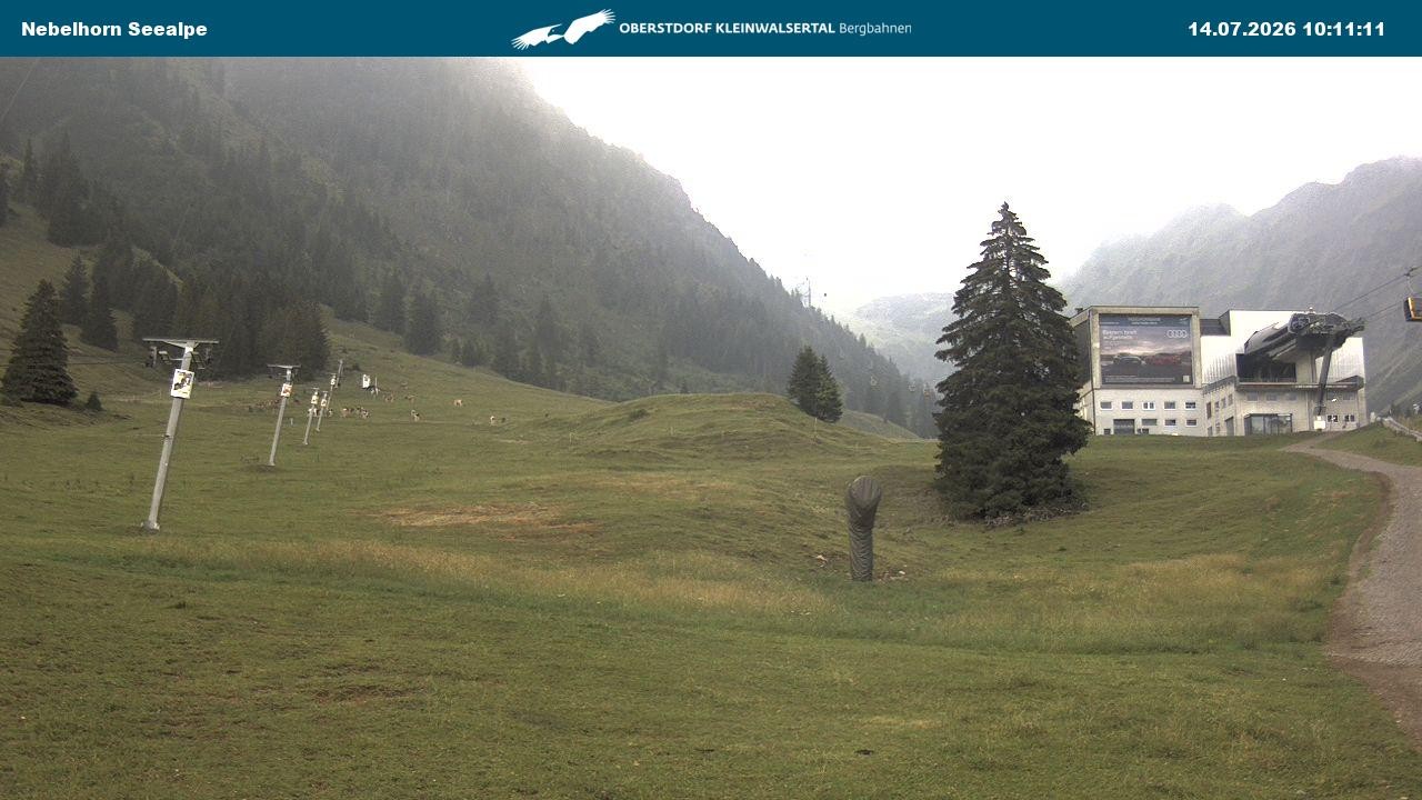 Archiv Foto Webcam Nebelhornbahn Mittelstation