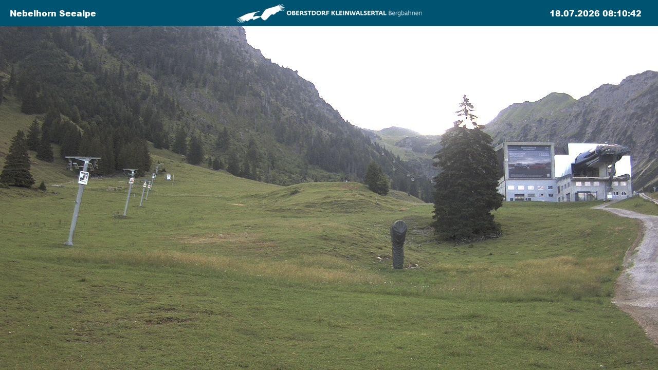 Archiv Foto Webcam Nebelhornbahn Mittelstation