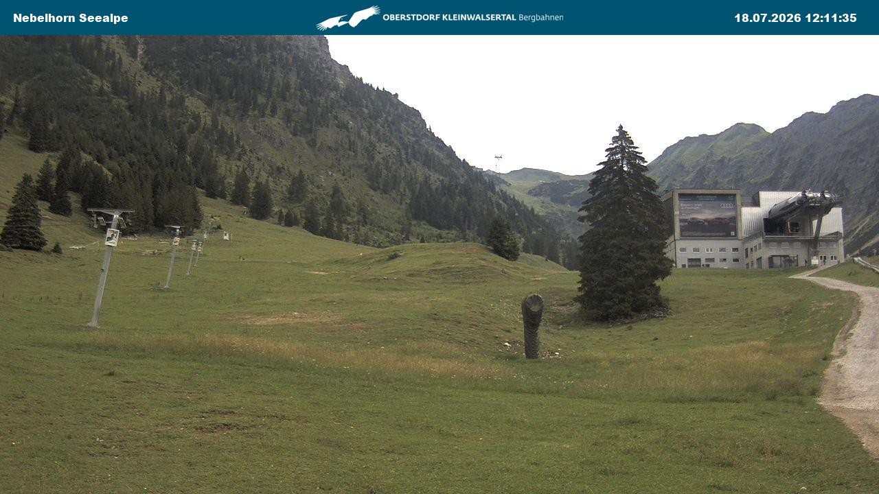 Archiv Foto Webcam Nebelhornbahn Mittelstation