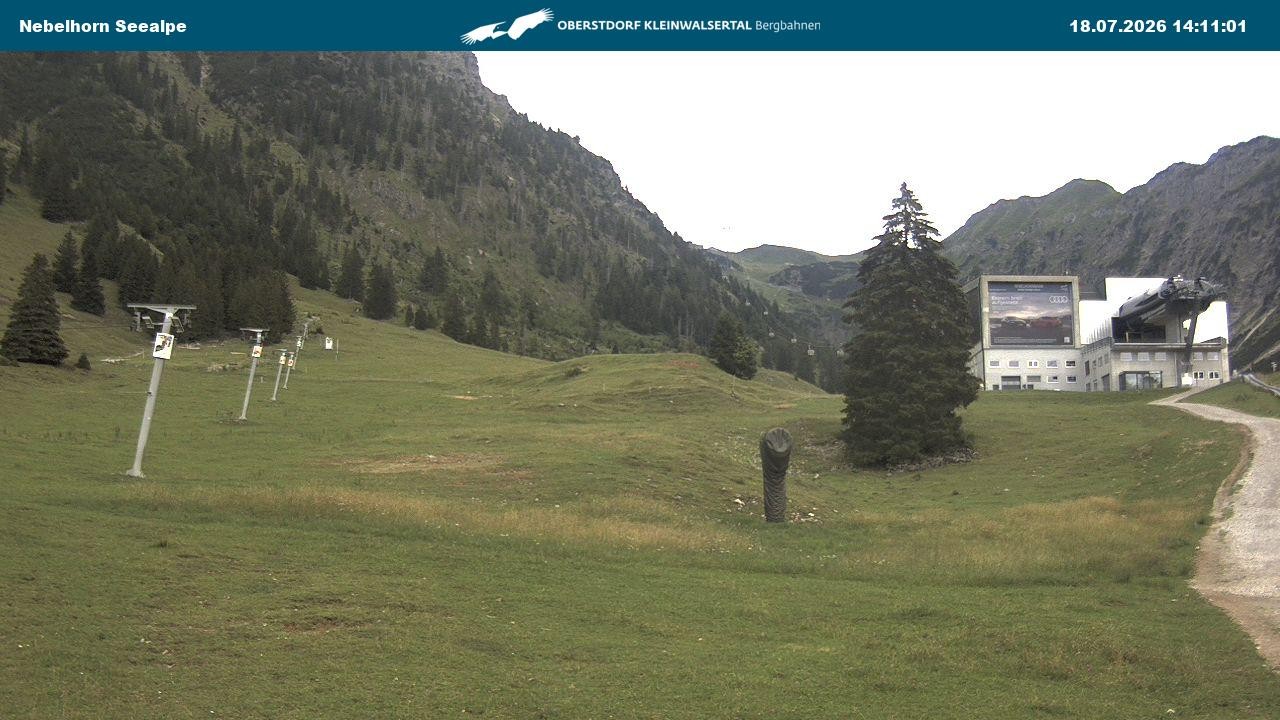 Archiv Foto Webcam Nebelhornbahn Mittelstation