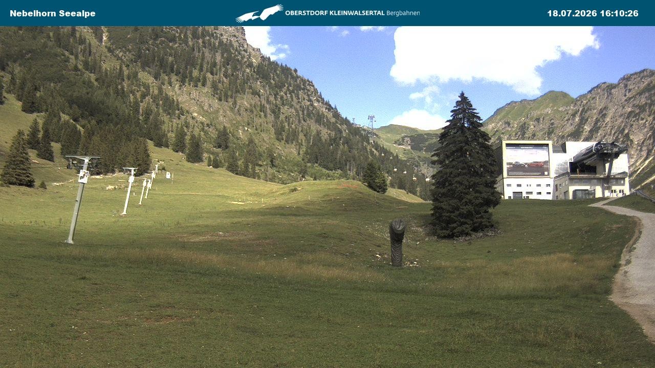 Archiv Foto Webcam Nebelhornbahn Mittelstation