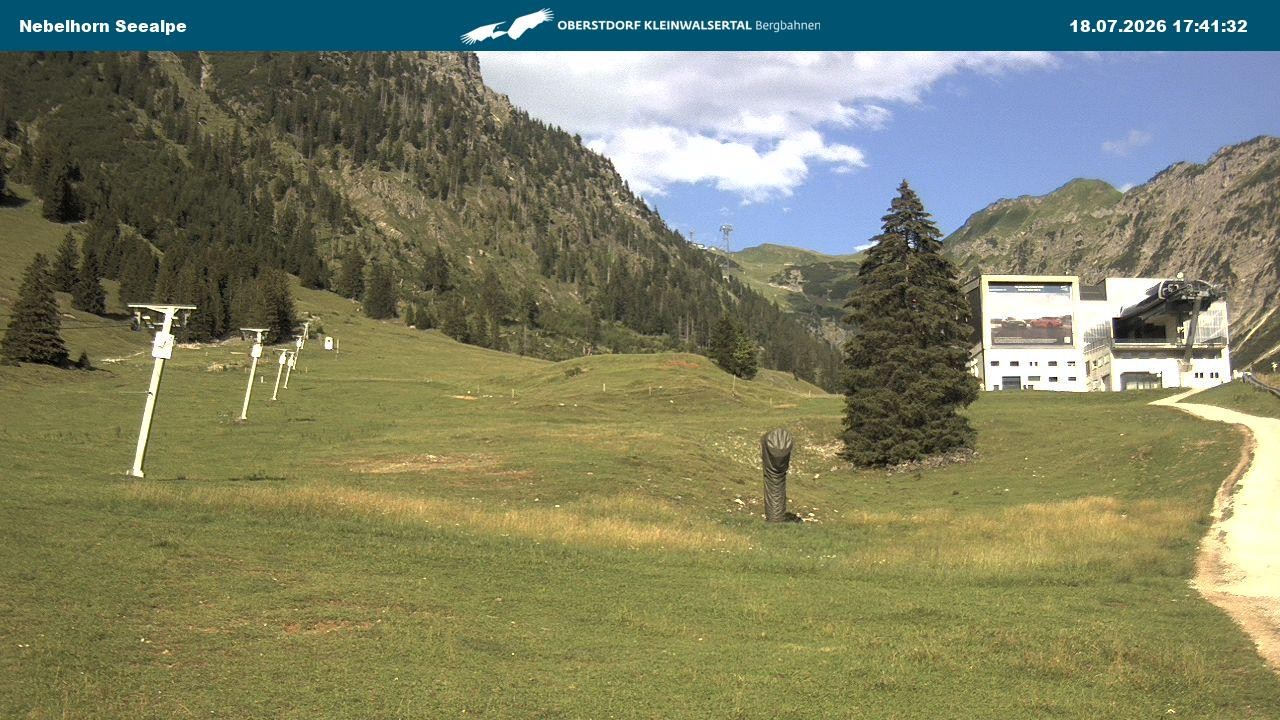 Archiv Foto Webcam Nebelhornbahn Mittelstation