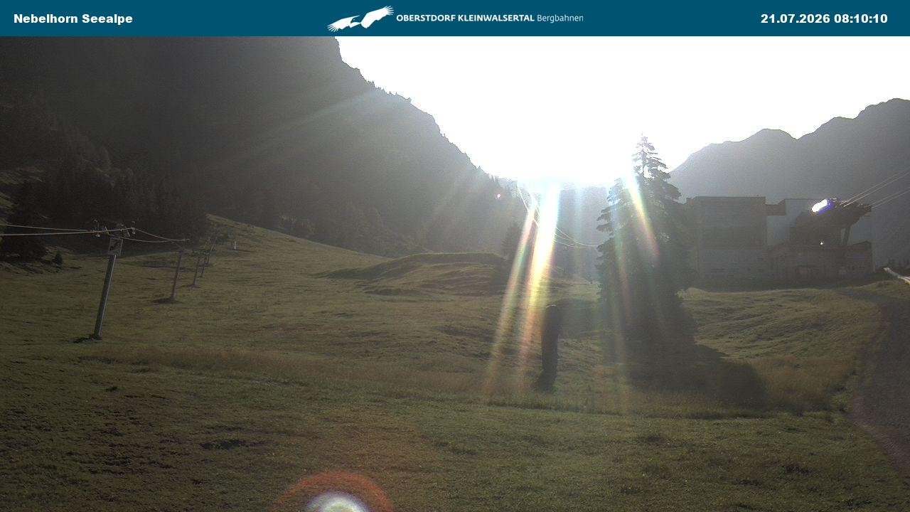 Archiv Foto Webcam Nebelhornbahn Mittelstation