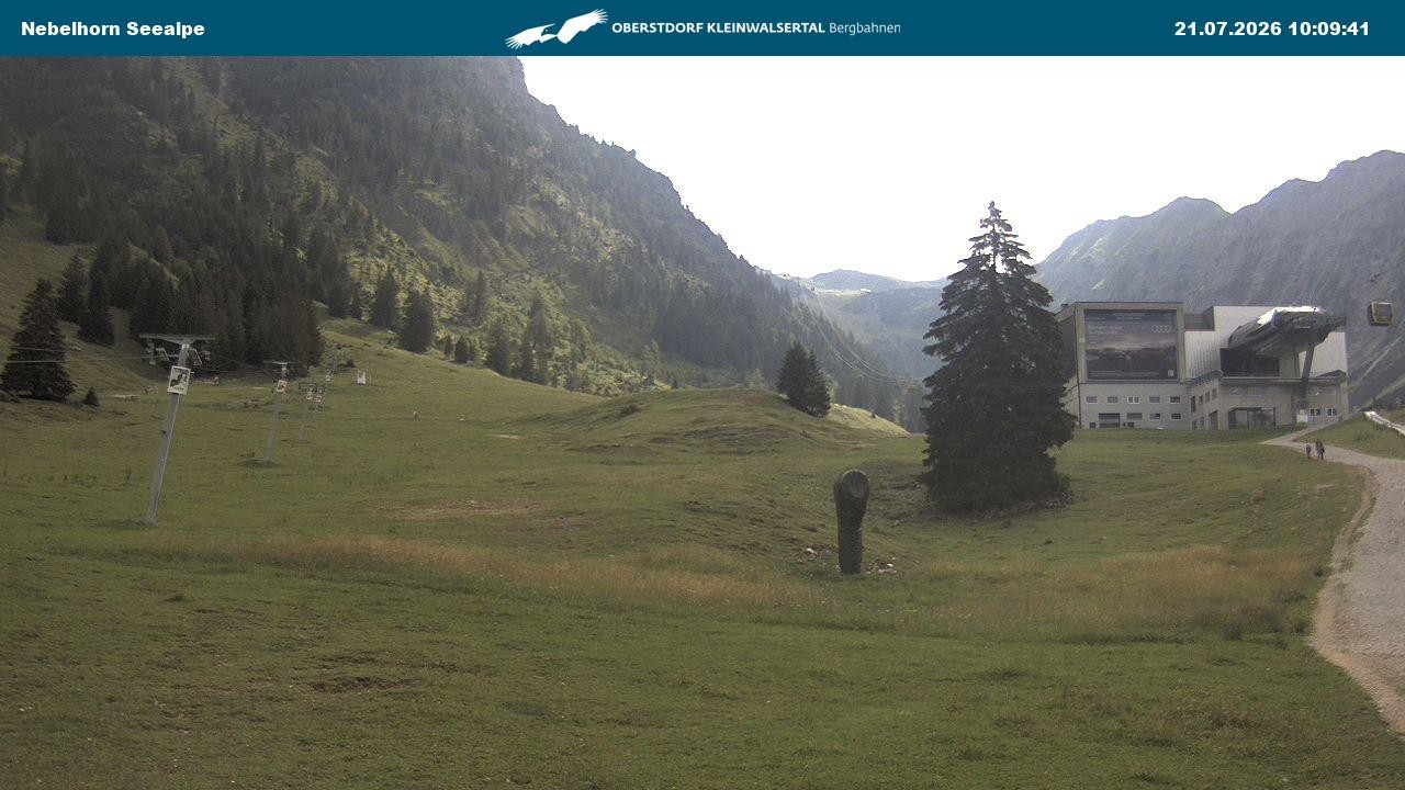 Archiv Foto Webcam Nebelhornbahn Mittelstation