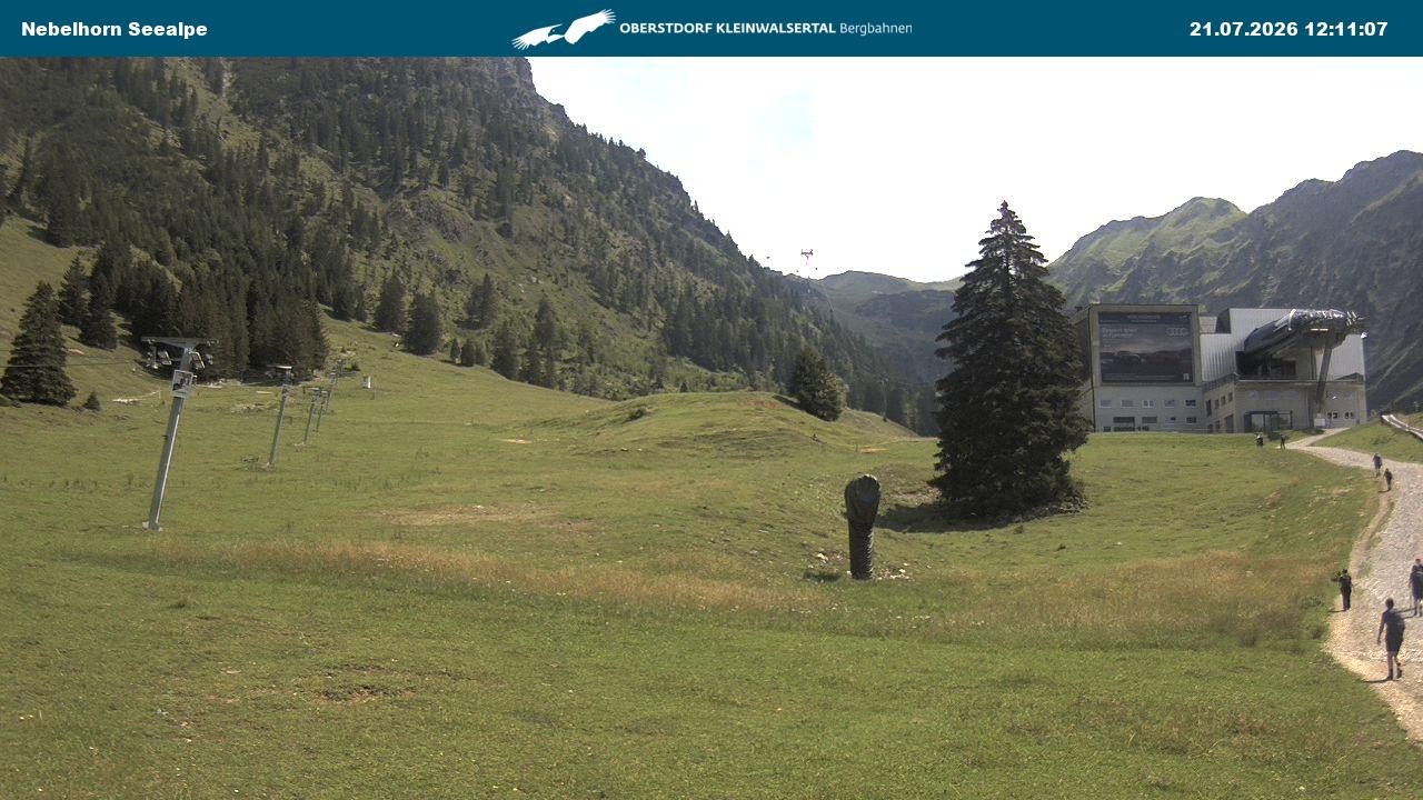 Archiv Foto Webcam Nebelhornbahn Mittelstation