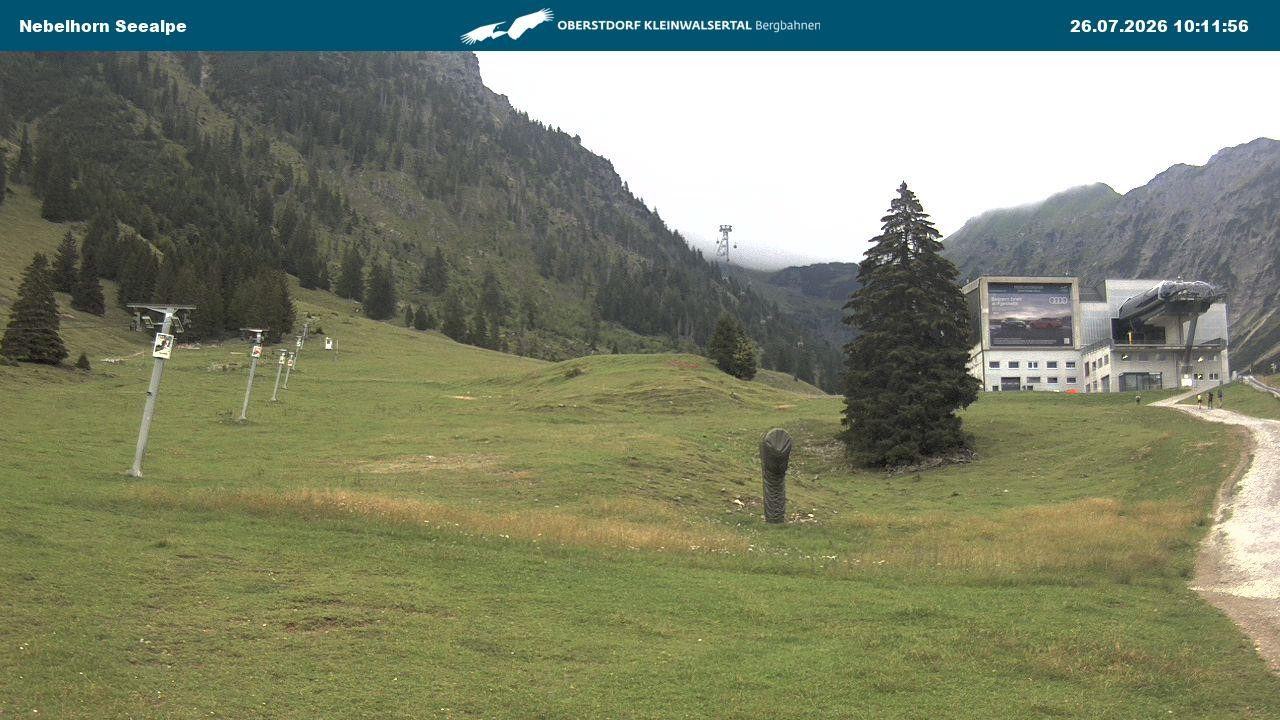 Archiv Foto Webcam Nebelhornbahn Mittelstation
