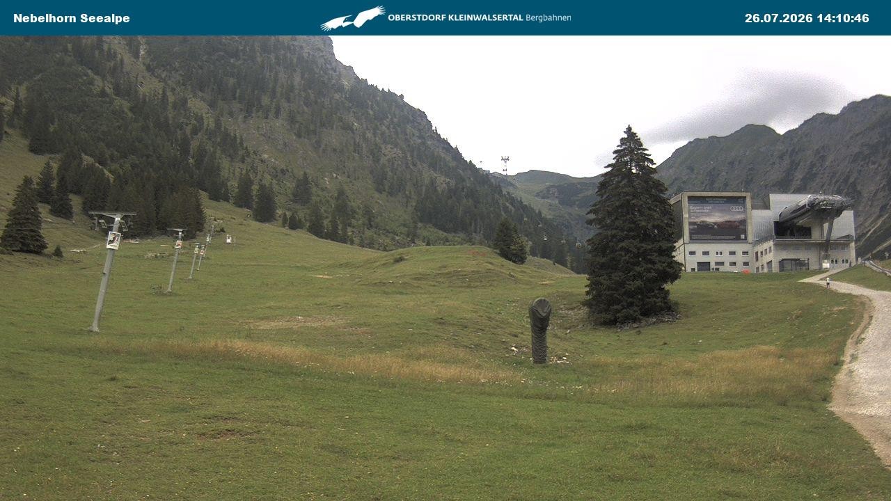 Archiv Foto Webcam Nebelhornbahn Mittelstation