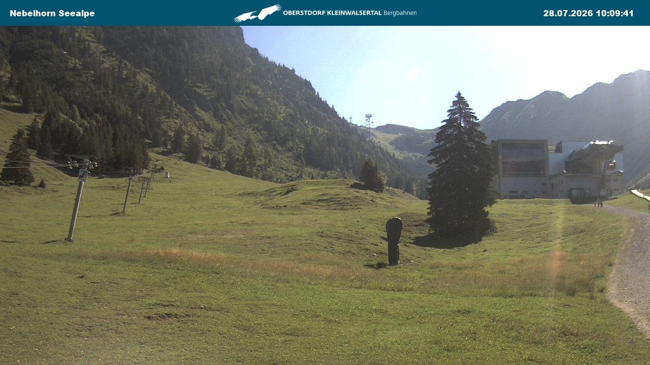 Archiv Foto Webcam Nebelhornbahn Mittelstation