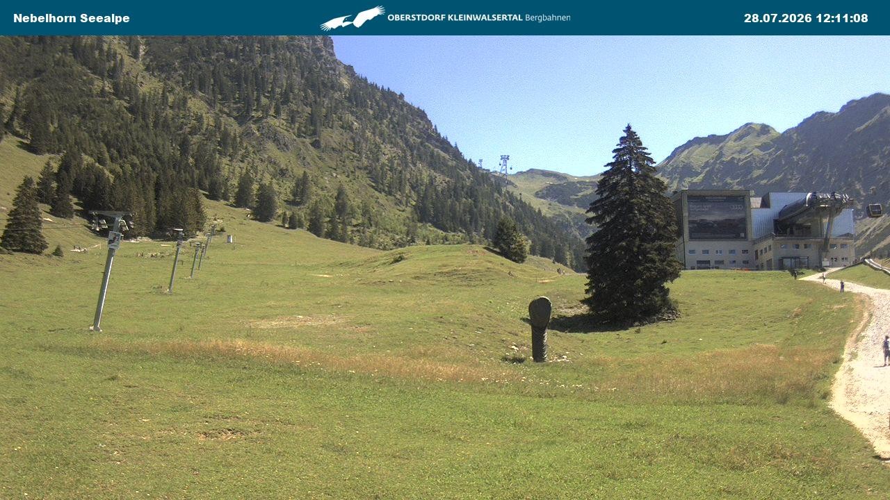 Archiv Foto Webcam Nebelhornbahn Mittelstation