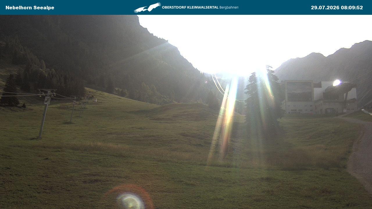 Archiv Foto Webcam Nebelhornbahn Mittelstation