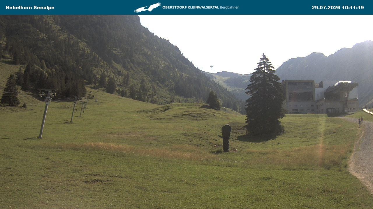 Archiv Foto Webcam Nebelhornbahn Mittelstation