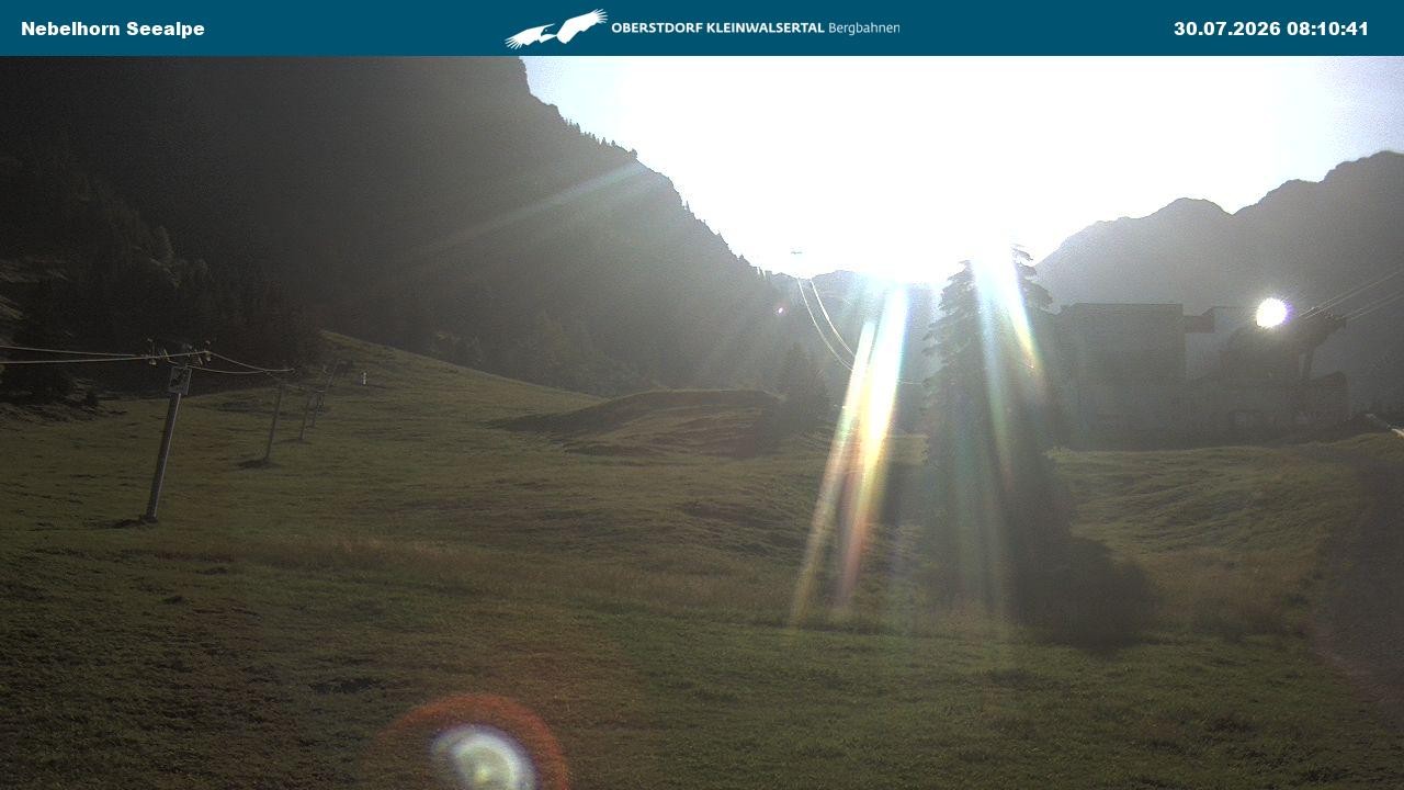Archiv Foto Webcam Nebelhornbahn Mittelstation