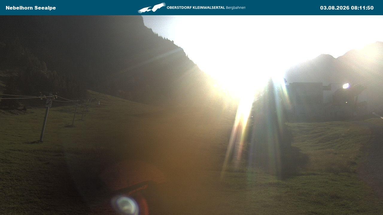 Archiv Foto Webcam Nebelhornbahn Mittelstation