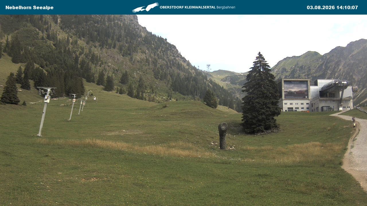 Archiv Foto Webcam Nebelhornbahn Mittelstation