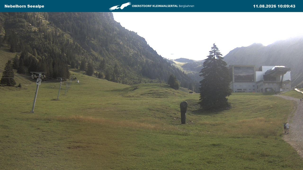 Archiv Foto Webcam Nebelhornbahn Mittelstation