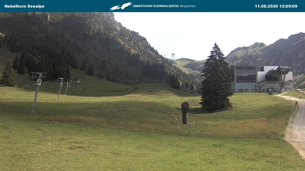 Archiv Foto Webcam Nebelhornbahn Mittelstation