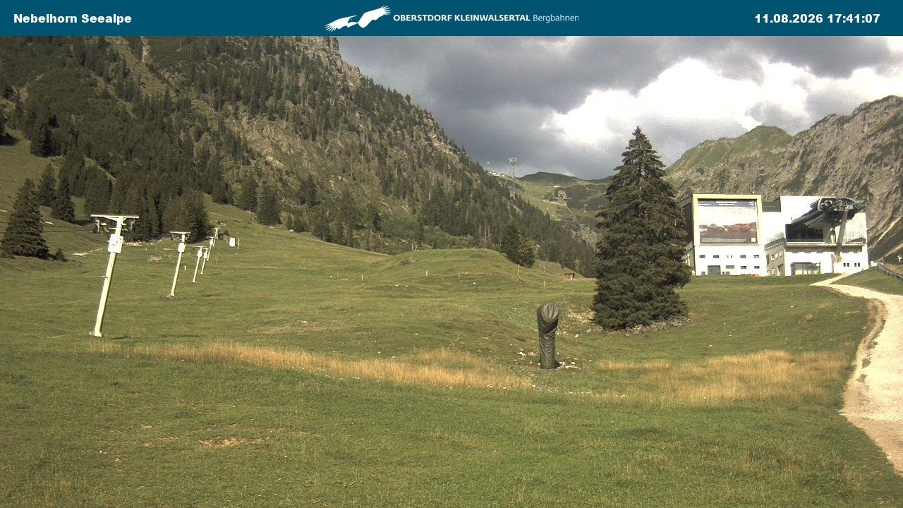 Archiv Foto Webcam Nebelhornbahn Mittelstation