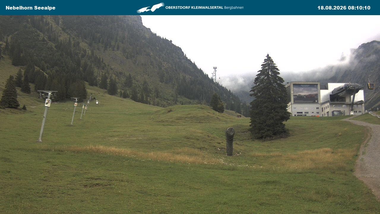Archived image Webcam Cable car Nebelhorn station Seealpe