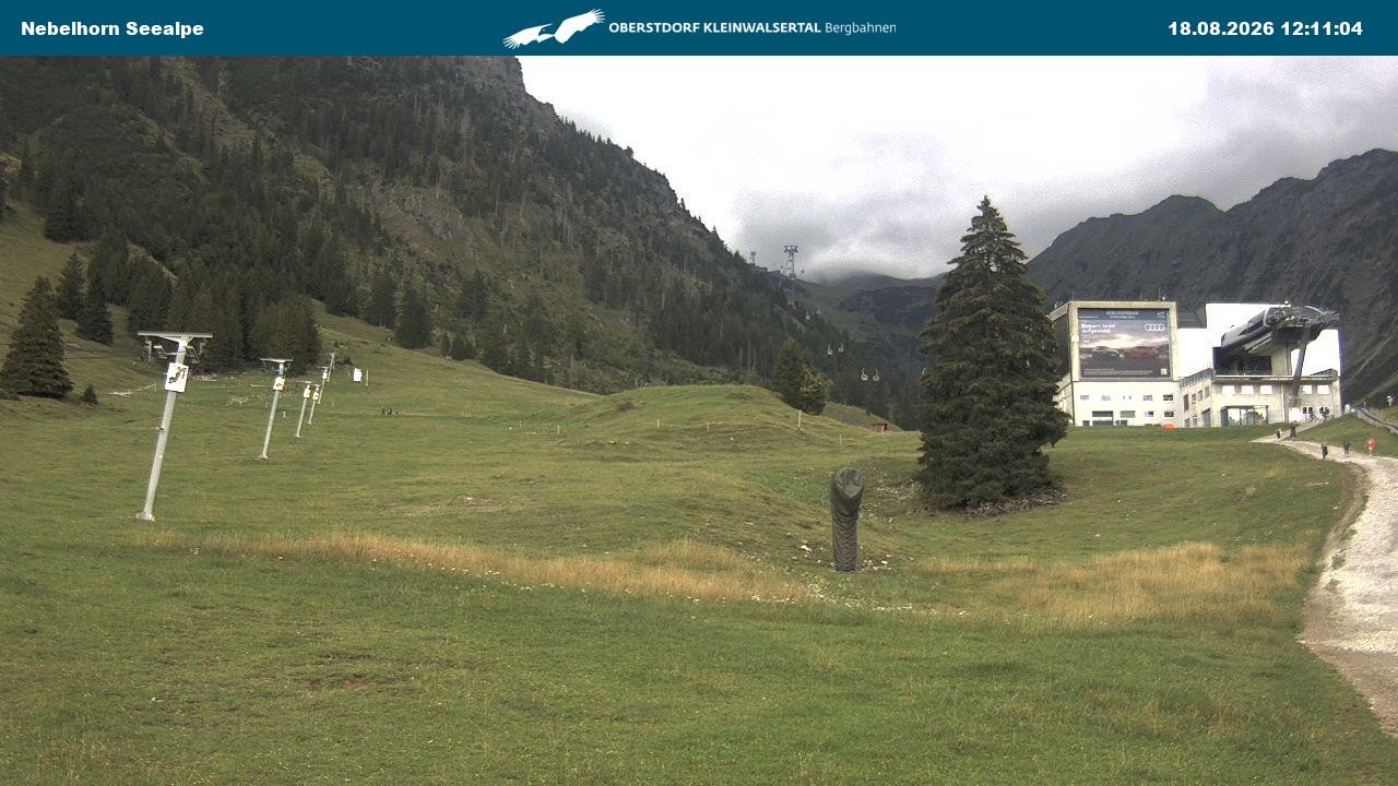 Archived image Webcam Cable car Nebelhorn station Seealpe