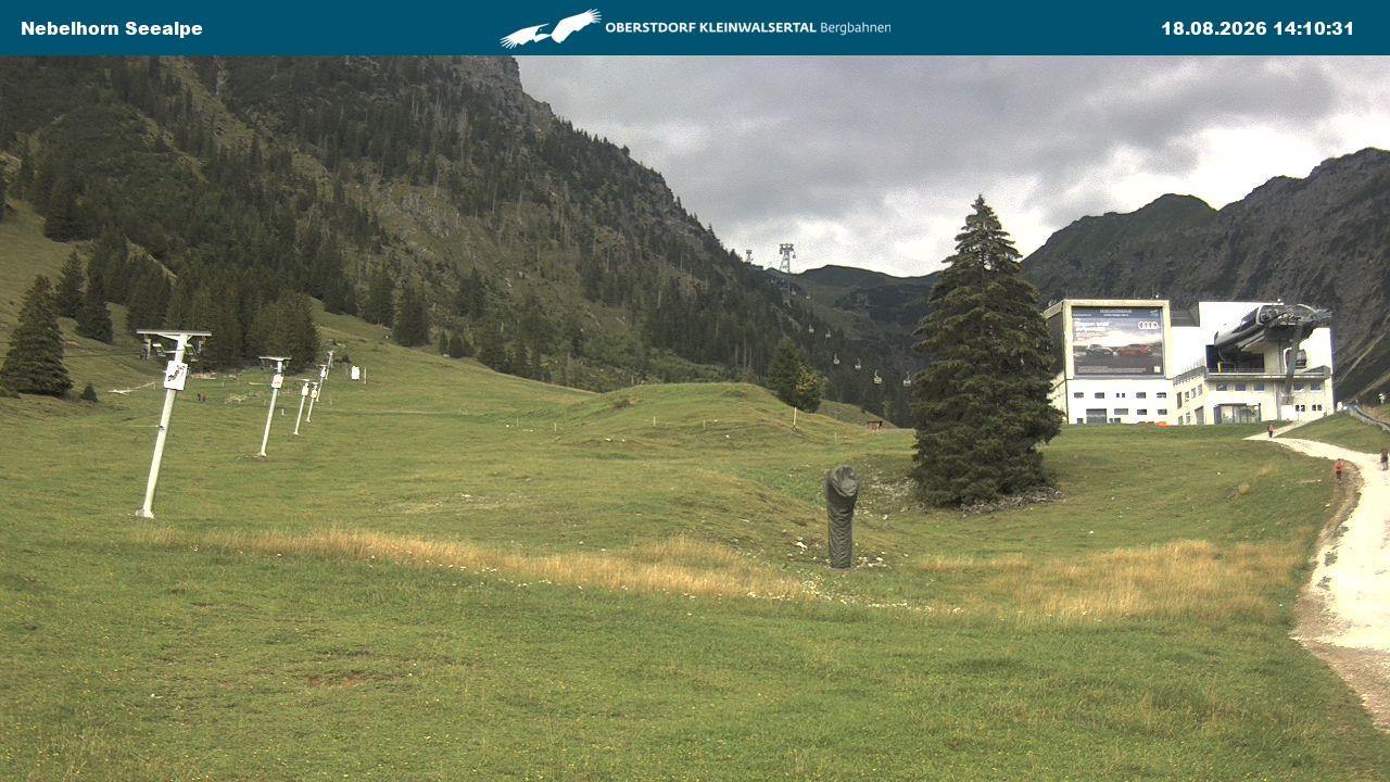 Archived image Webcam Cable car Nebelhorn station Seealpe