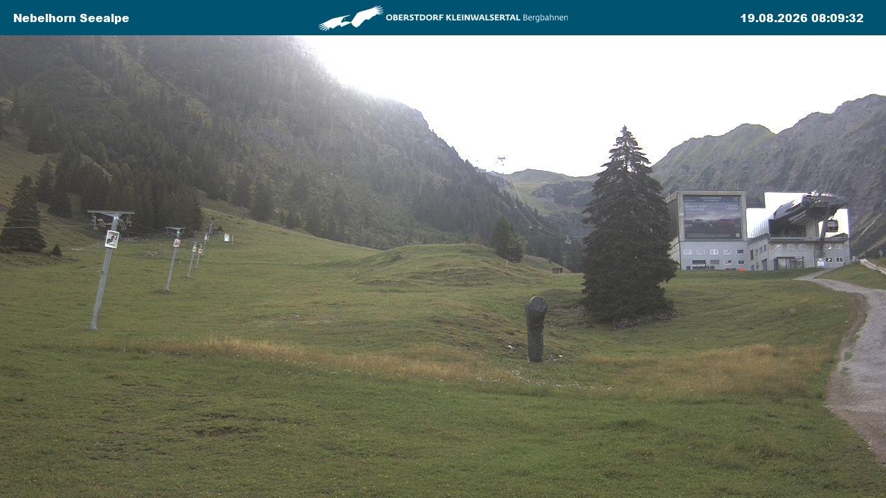 Archiv Foto Webcam Nebelhornbahn Mittelstation