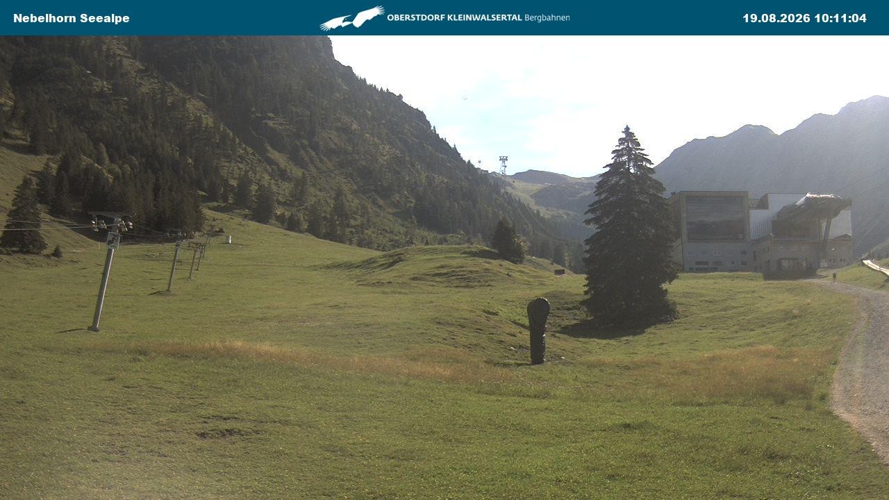 Archiv Foto Webcam Nebelhornbahn Mittelstation