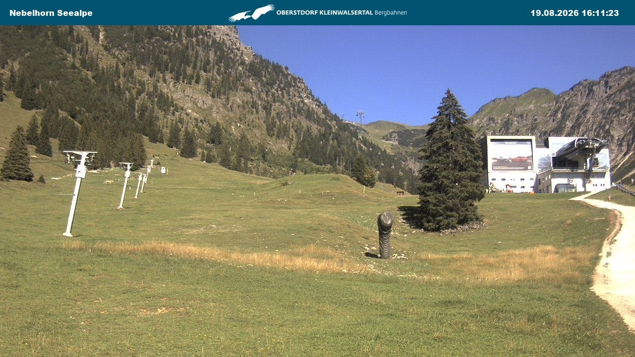 Archiv Foto Webcam Nebelhornbahn Mittelstation