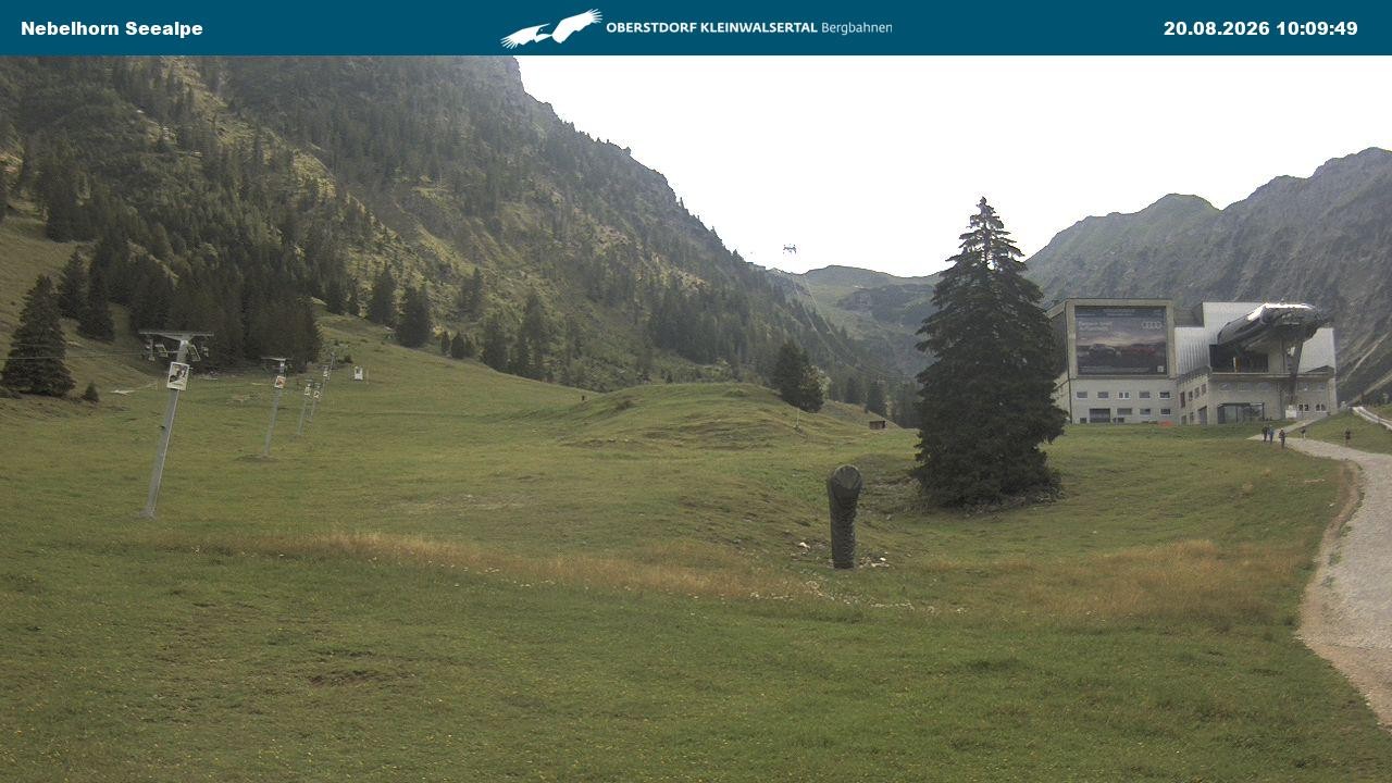 Archiv Foto Webcam Nebelhornbahn Mittelstation
