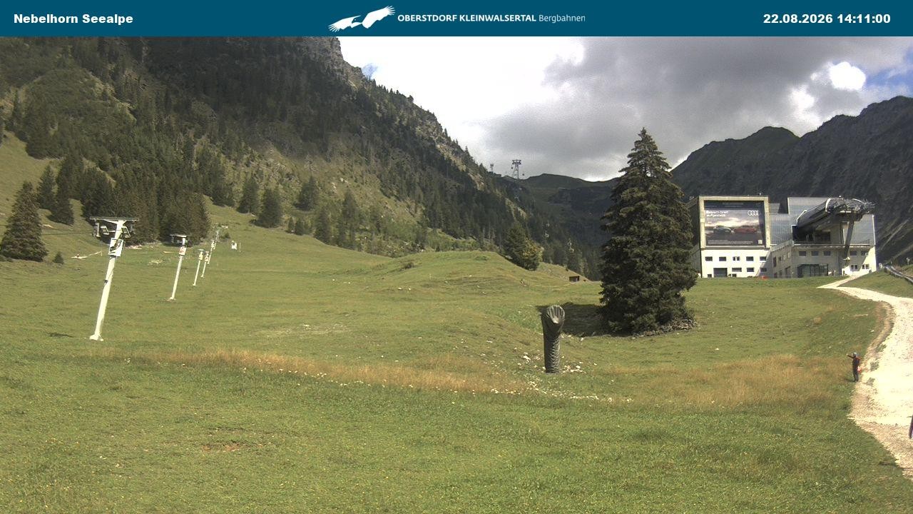 Archiv Foto Webcam Nebelhornbahn Mittelstation