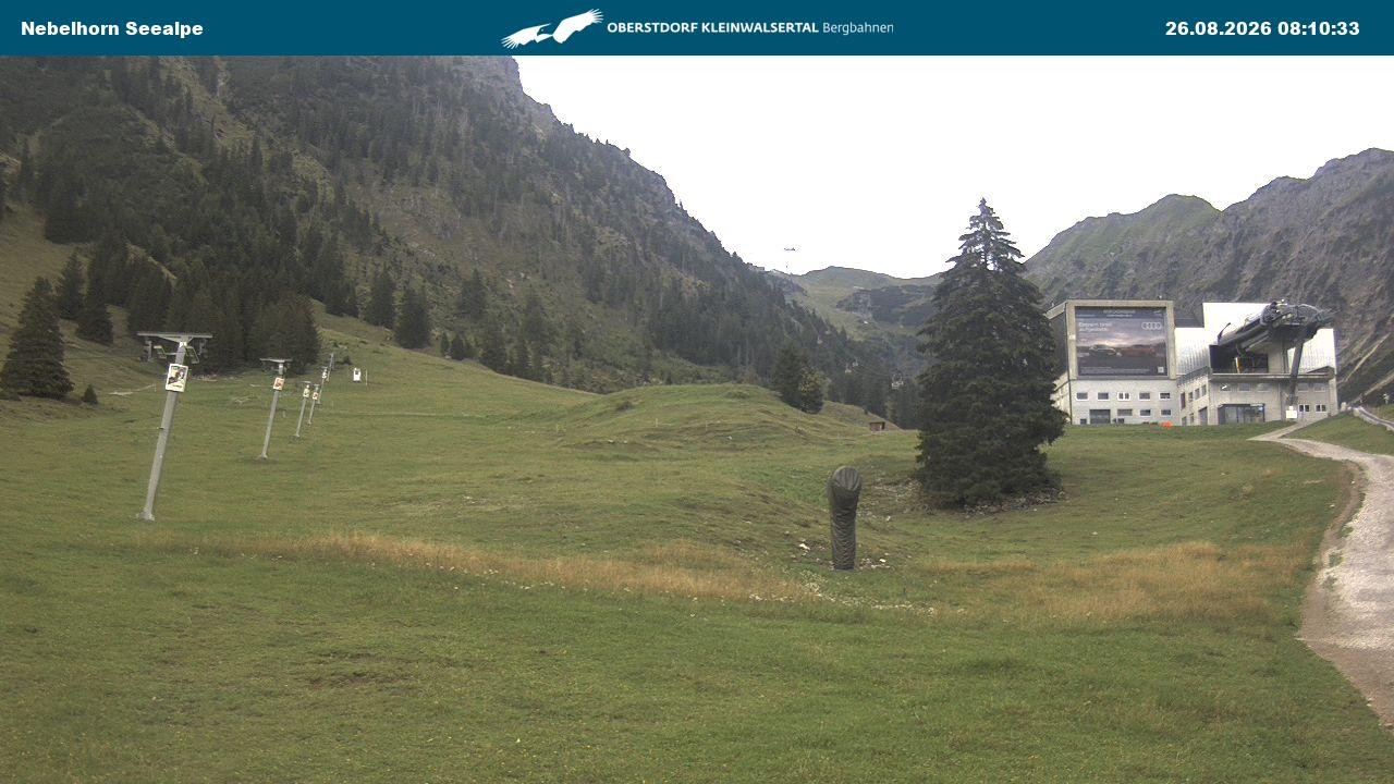 Archived image Webcam Cable car Nebelhorn station Seealpe