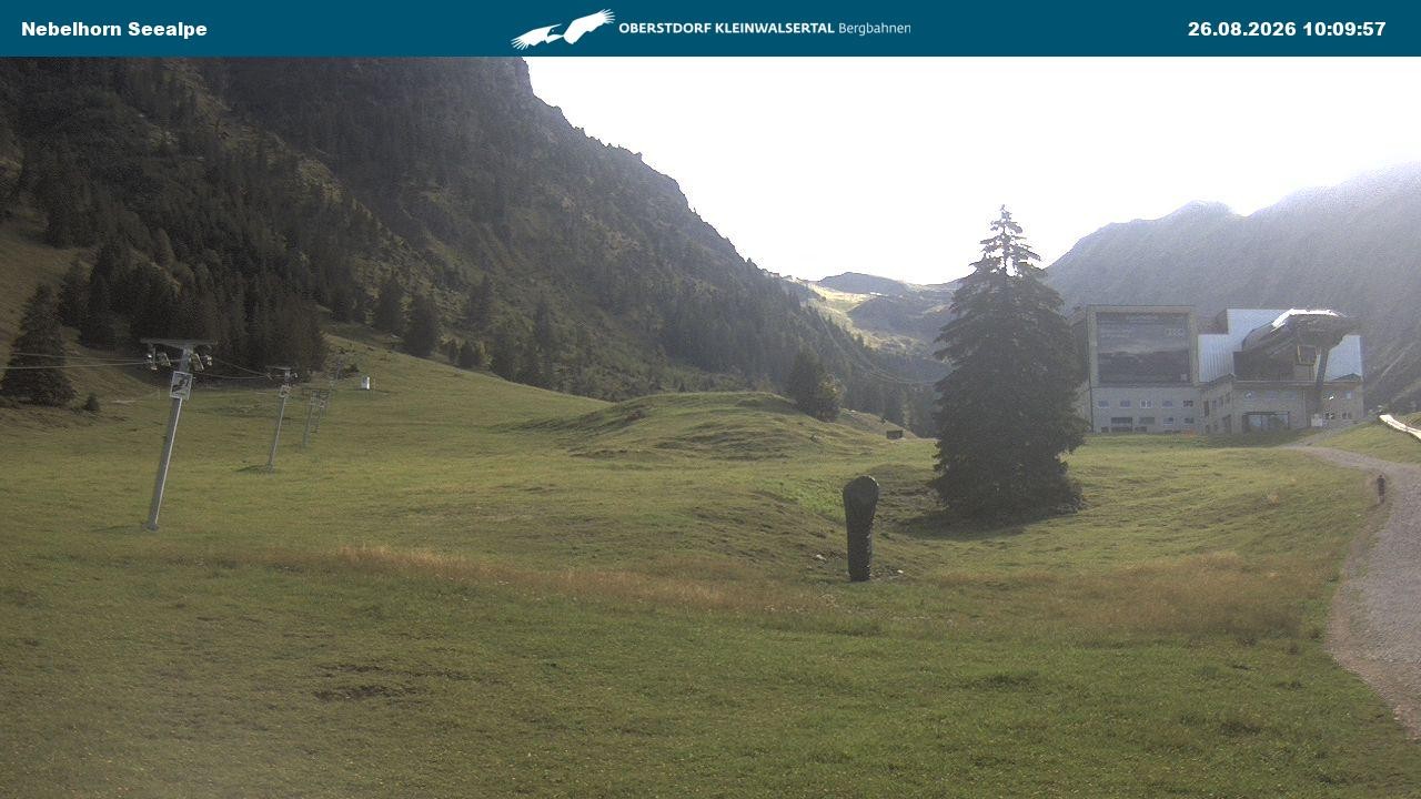Archived image Webcam Cable car Nebelhorn station Seealpe