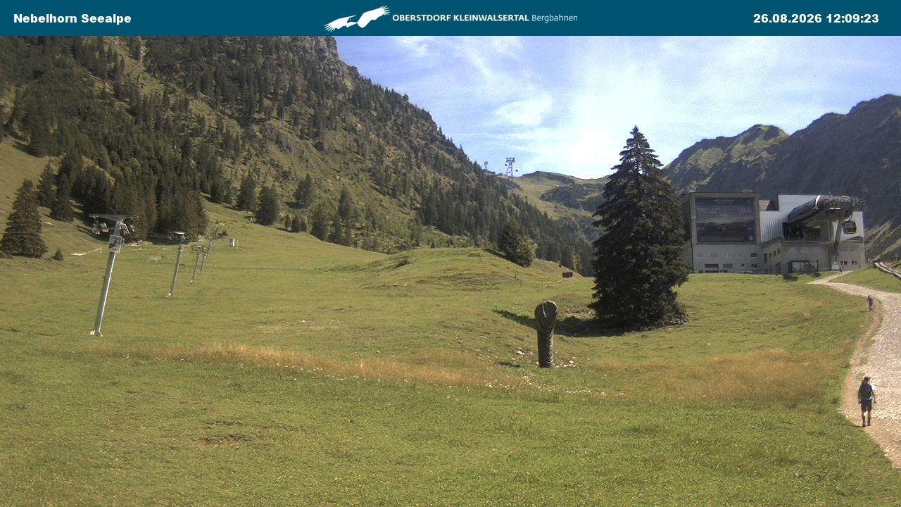 Archived image Webcam Cable car Nebelhorn station Seealpe