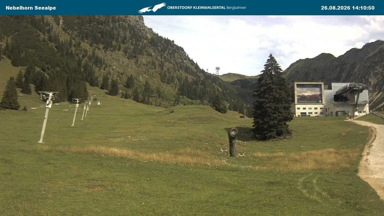 Archived image Webcam Cable car Nebelhorn station Seealpe