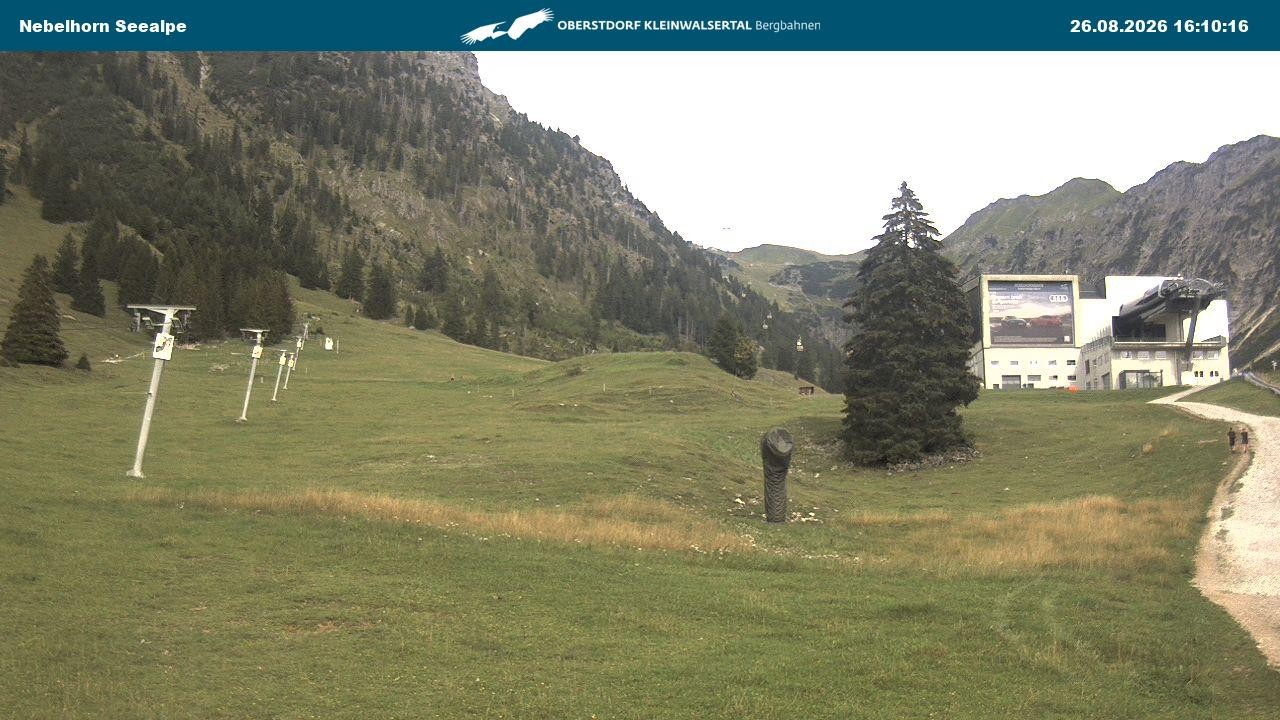 Archived image Webcam Cable car Nebelhorn station Seealpe