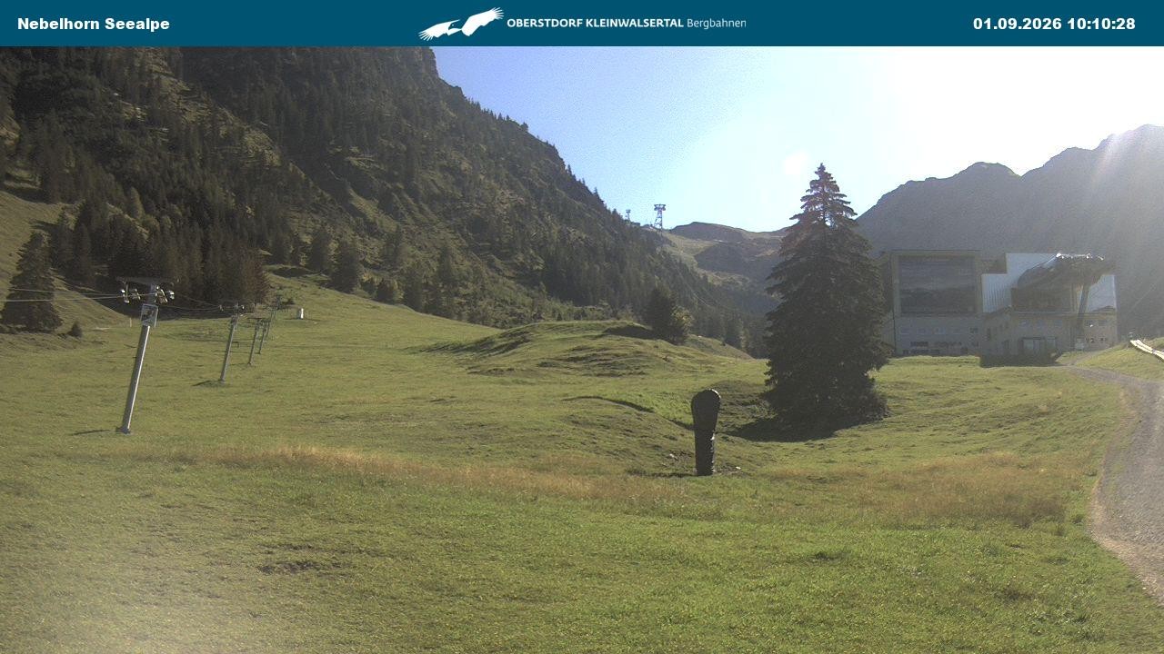 Archived image Webcam Cable car Nebelhorn station Seealpe