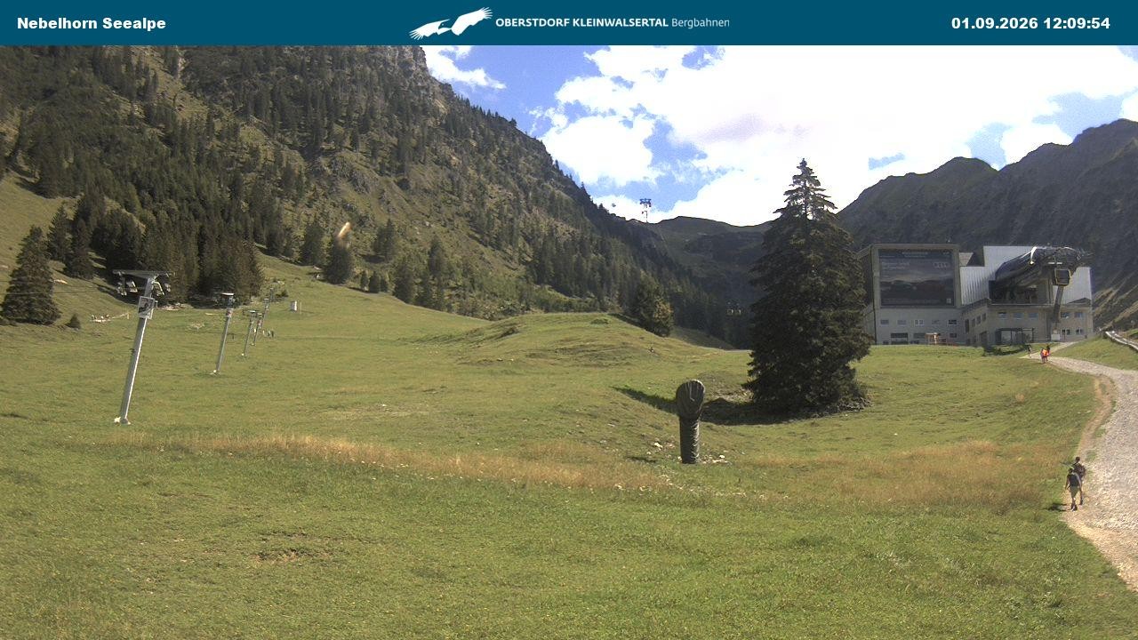 Archived image Webcam Cable car Nebelhorn station Seealpe