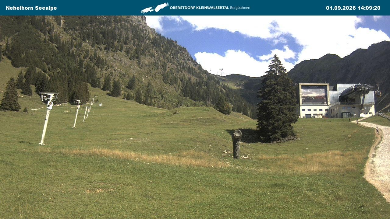 Archived image Webcam Cable car Nebelhorn station Seealpe