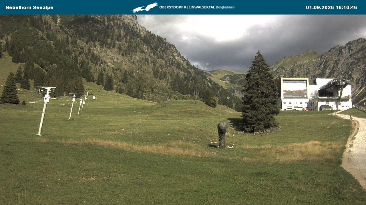 Archived image Webcam Cable car Nebelhorn station Seealpe