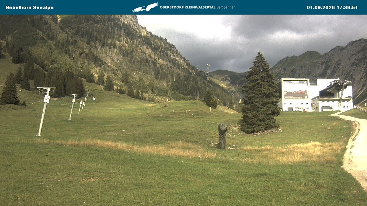 Archived image Webcam Cable car Nebelhorn station Seealpe