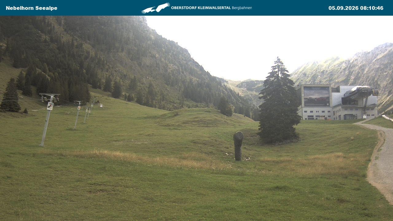 Archived image Webcam Cable car Nebelhorn station Seealpe