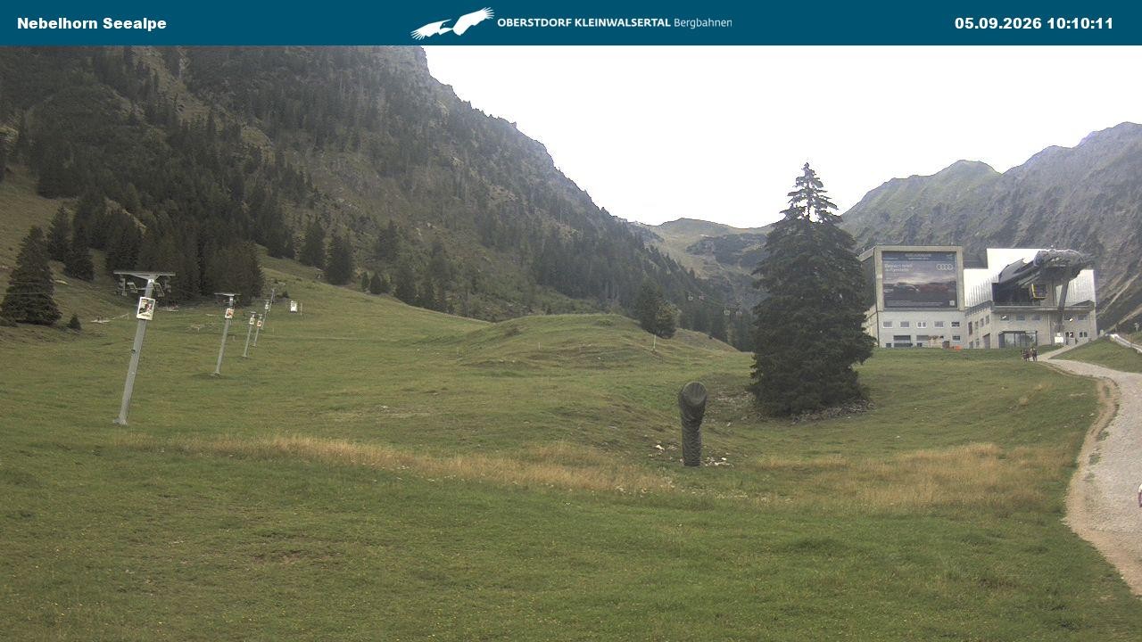 Archiv Foto Webcam Nebelhornbahn Mittelstation