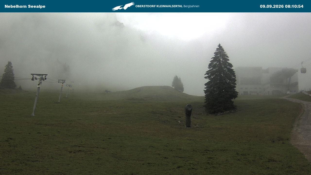 Archived image Webcam Cable car Nebelhorn station Seealpe