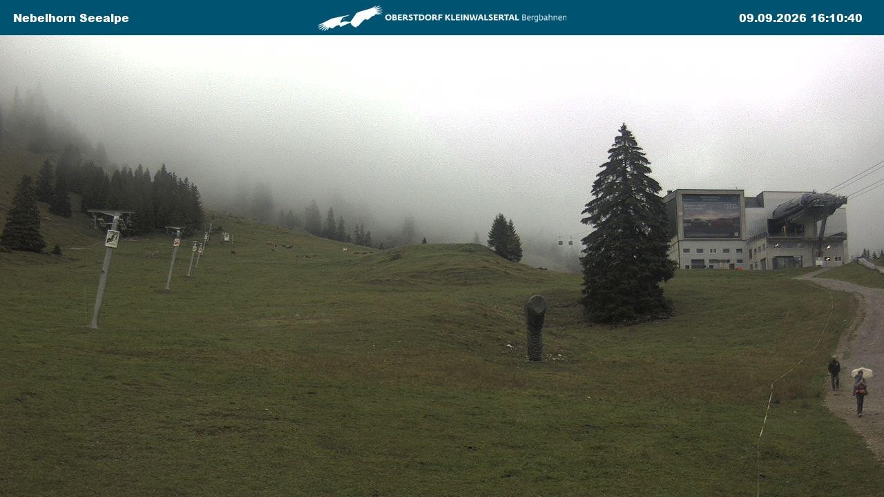 Archived image Webcam Cable car Nebelhorn station Seealpe