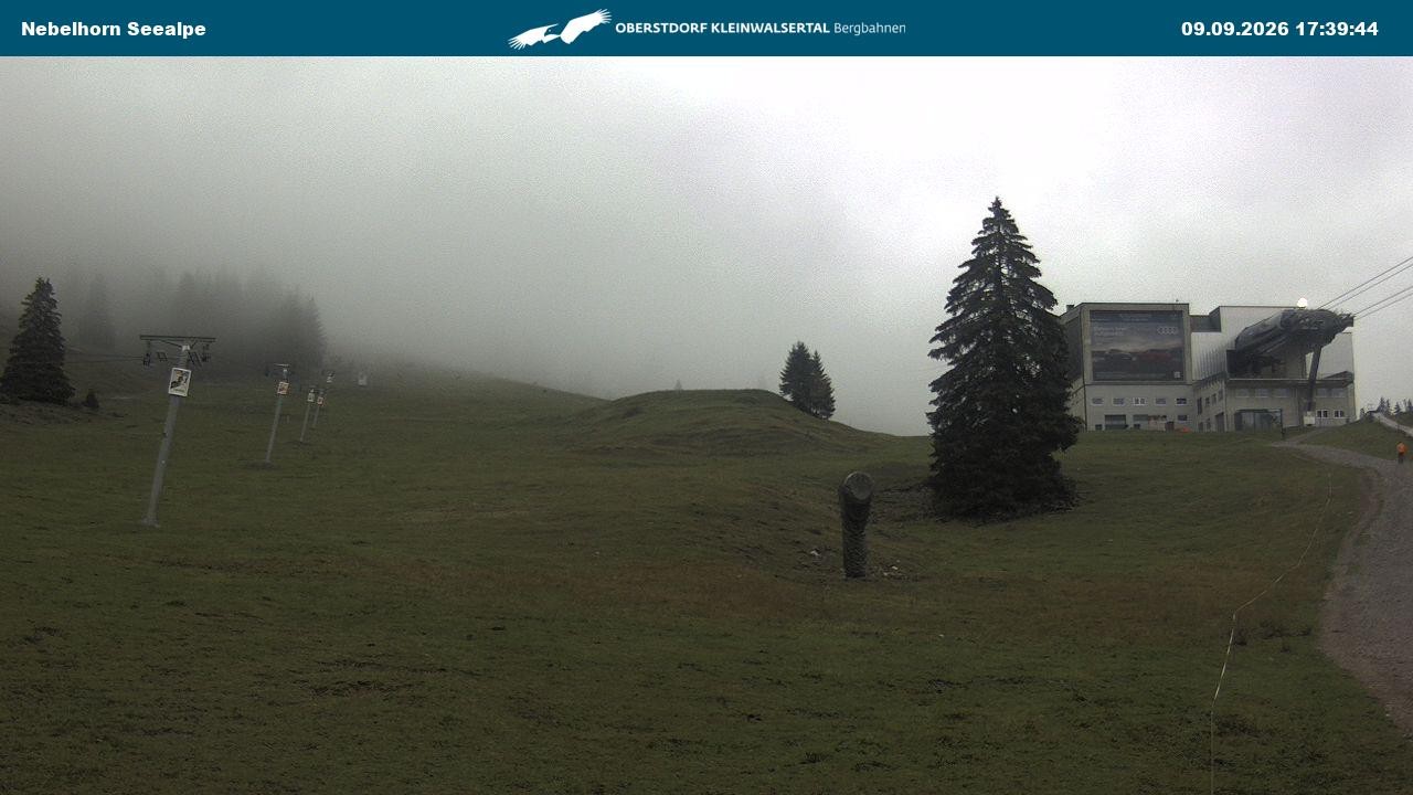 Archived image Webcam Cable car Nebelhorn station Seealpe