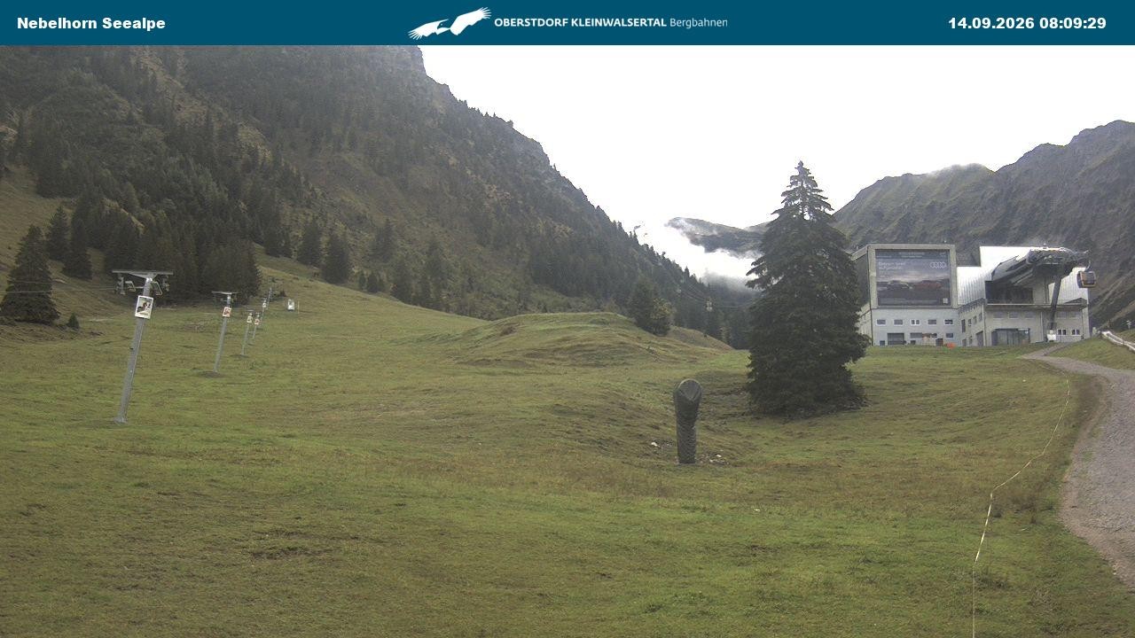 Archiv Foto Webcam Nebelhornbahn Mittelstation